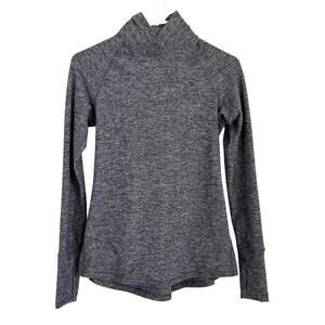 Lululemon Turn Around Long Sleeve Mock Neck Top, Gray, Women's Size 2